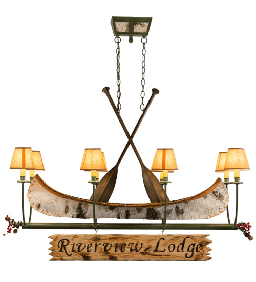 Meyda Tiffany Personalized 161863 Chandelier Light - Natural Wood,Tarnished Copper