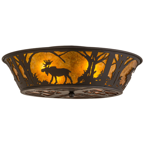Meyda Tiffany Moose At Dawn 162067 Ceiling Light - Oil Rubbed Bronze