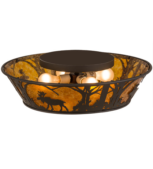 Meyda Tiffany Moose At Dawn 162067 Ceiling Light - Oil Rubbed Bronze