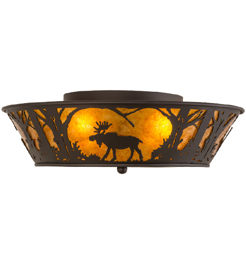 Meyda Tiffany Moose At Dawn 162067 Ceiling Light - Oil Rubbed Bronze