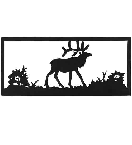 Meyda Tiffany Lighting 162075 Lone Elk Wall Art Mirror Black