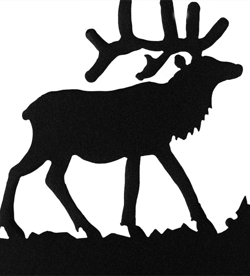 Meyda Tiffany Lighting 162075 Lone Elk Wall Art Mirror Black