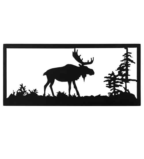 Meyda Tiffany Lighting 162076 Lone Moose Wall Art Mirror Black