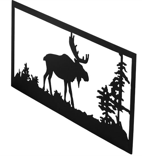 Meyda Tiffany Lighting 162076 Lone Moose Wall Art Mirror Black