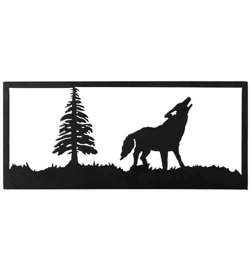 Meyda Tiffany Lighting 162079 Lone Wolf Wall Art Mirror Black
