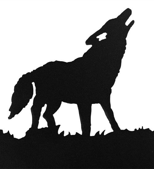 Meyda Tiffany Lighting 162079 Lone Wolf Wall Art Mirror Black