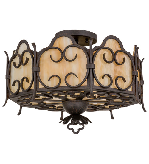 Meyda Tiffany Radha 162099 Ceiling Light - Transparent Copper