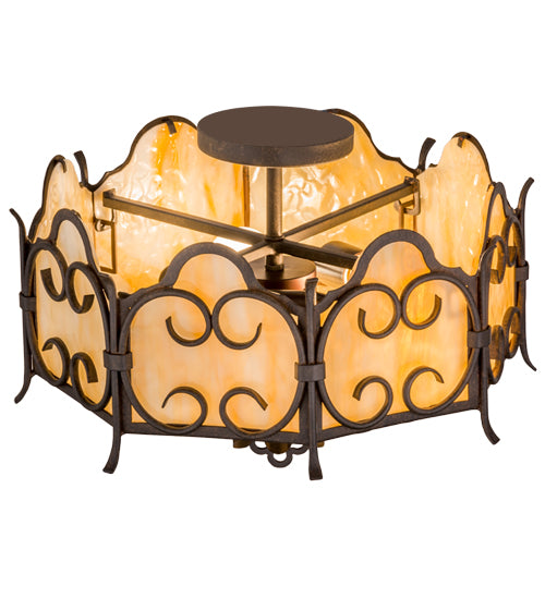 Meyda Tiffany Radha 162099 Ceiling Light - Transparent Copper