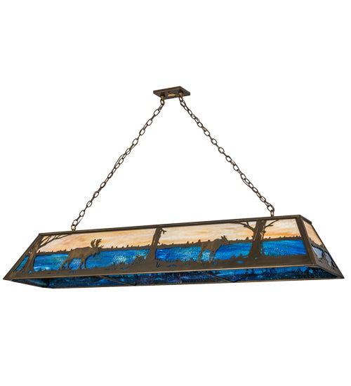 Meyda Tiffany Moose At Lake 162207 Pendant Light - Antique Copper