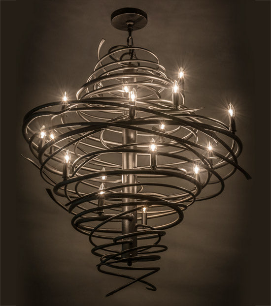 Meyda Tiffany Cyclone 162308 Chandelier Light - Pewter