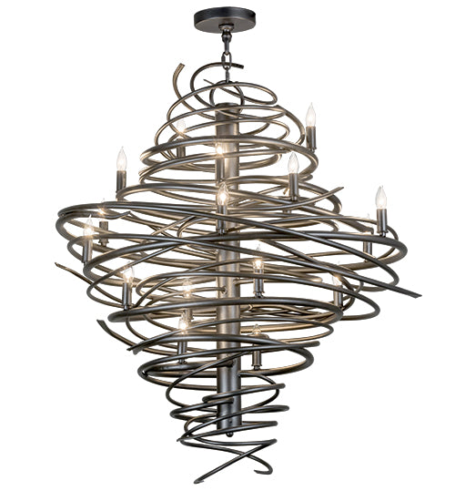 Meyda Tiffany Cyclone 162308 Chandelier Light - Pewter