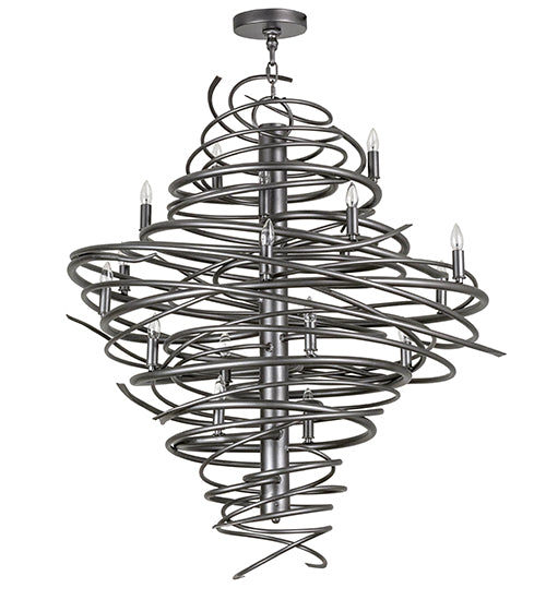 Meyda Tiffany Cyclone 162308 Chandelier Light - Pewter