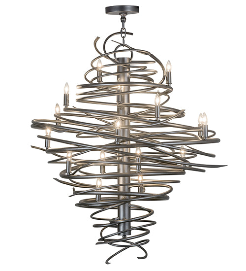 Meyda Tiffany Cyclone 162308 Chandelier Light - Pewter
