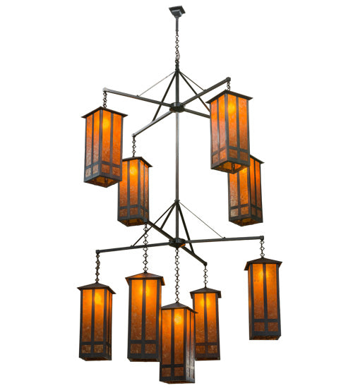 Meyda Tiffany Church Street 162412 Chandelier Light - Craftsman Brown