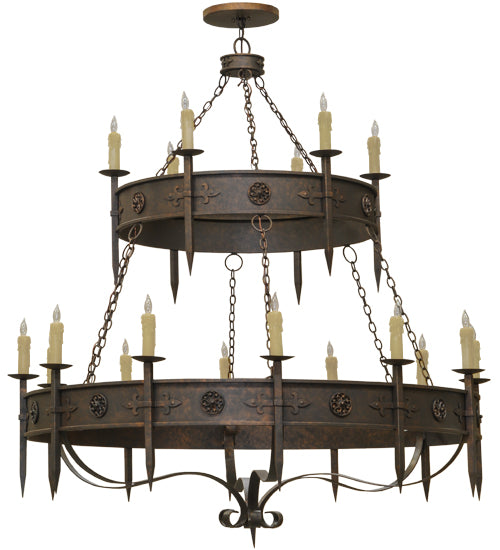 Meyda Tiffany Calandra 162417 Chandelier Light - Verdigris