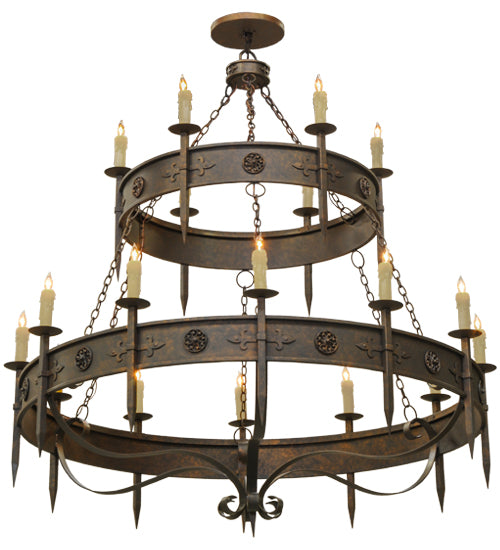 Meyda Tiffany Calandra 162417 Chandelier Light - Verdigris