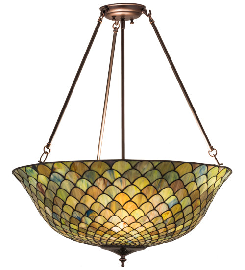 Meyda Tiffany Tiffany Fishscale 162424 Ceiling Light - Mahogany Bronze