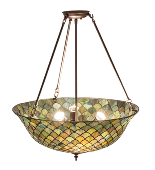 Meyda Tiffany Tiffany Fishscale 162424 Ceiling Light - Mahogany Bronze