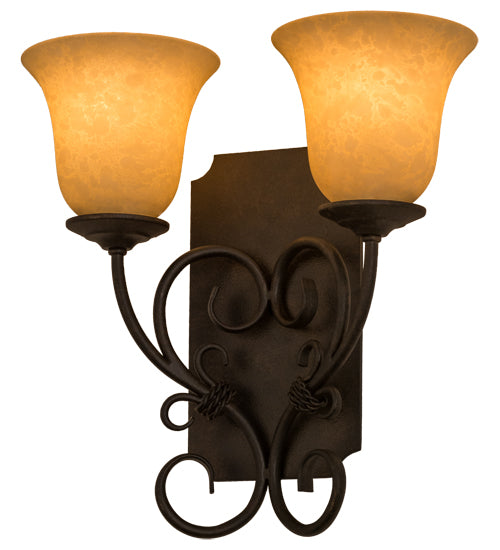 Meyda Tiffany Thierry 162462 Wall Light - Craftsman Brown