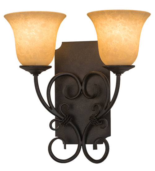 Meyda Tiffany Thierry 162462 Wall Light - Craftsman Brown