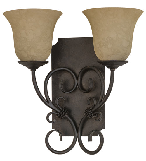 Meyda Tiffany Thierry 162462 Wall Light - Craftsman Brown