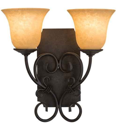 Meyda Tiffany Thierry 162462 Wall Light - Craftsman Brown