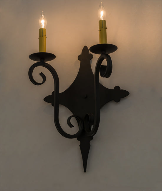 Meyda Tiffany Angelique 162474 Wall Light - Blackwash