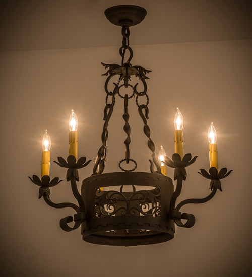 Meyda Tiffany Dragone 162507 Chandelier Light - Oil Rubbed Bronze