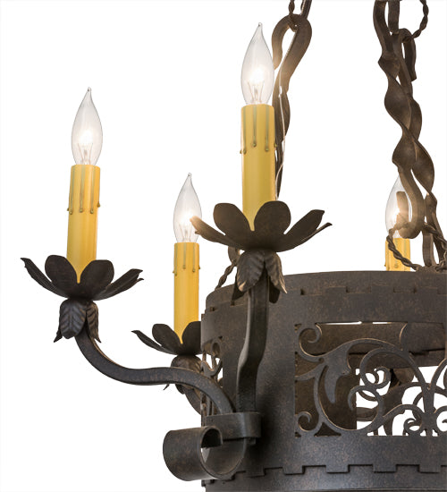 Meyda Tiffany Dragone 162507 Chandelier Light - Oil Rubbed Bronze