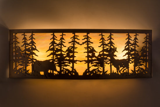 Meyda Tiffany Tall Pines 162578 Bath Vanity Light 36 in. wide - Antique Copper