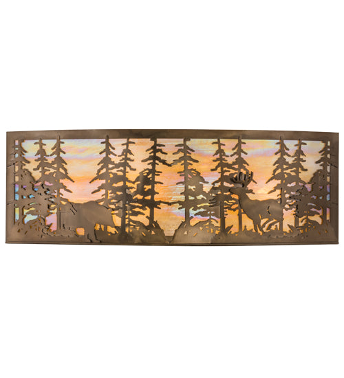 Meyda Tiffany Tall Pines 162578 Bath Vanity Light 36 in. wide - Antique Copper