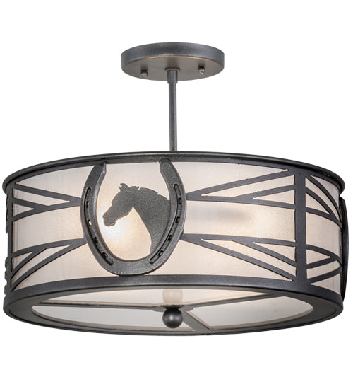 Meyda Tiffany Horseshoe 162606 Ceiling Light - Pewter