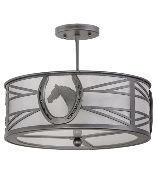 Meyda Tiffany Horseshoe 162606 Ceiling Light - Pewter