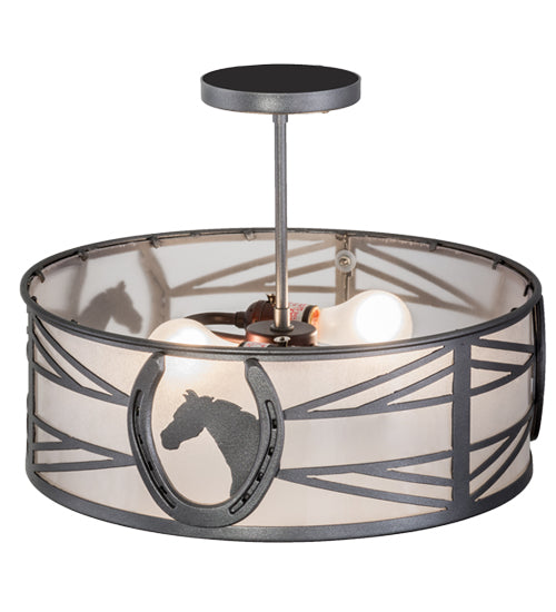Meyda Tiffany Horseshoe 162606 Ceiling Light - Pewter