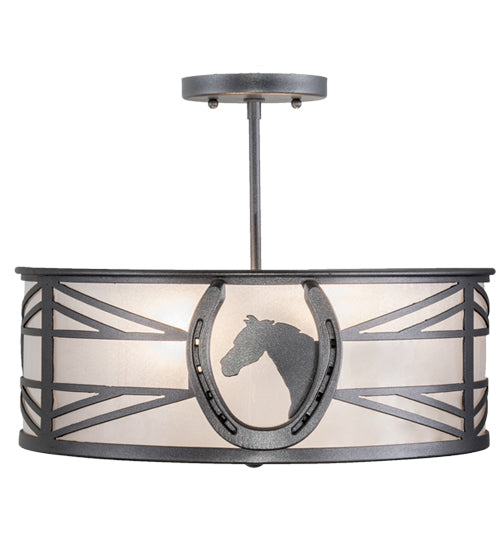 Meyda Tiffany Horseshoe 162606 Ceiling Light - Pewter