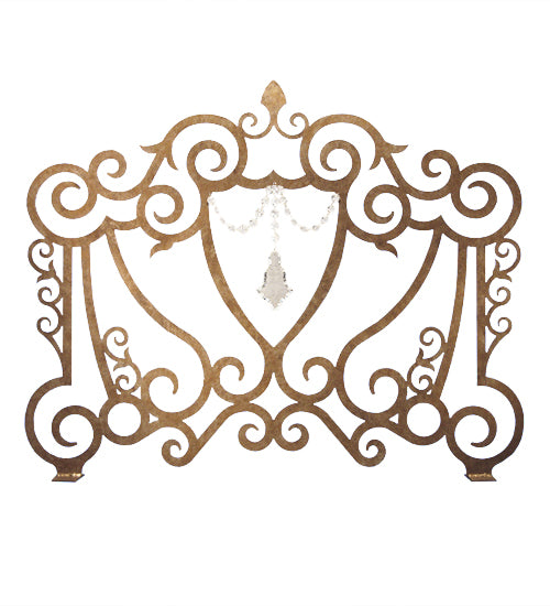 Meyda Tiffany Lighting 162744 Crystal Crest Fireplace Screen Fireplace Screen Antique Copper