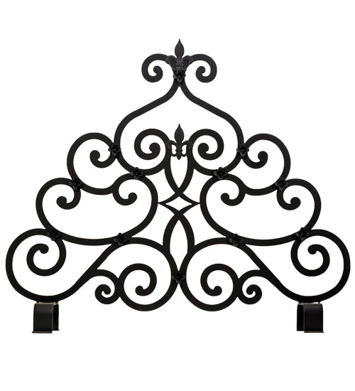 Meyda Tiffany Lighting 162817 Fleur-De-Lis Fireplace Screen Home Decor Bronze / Dark