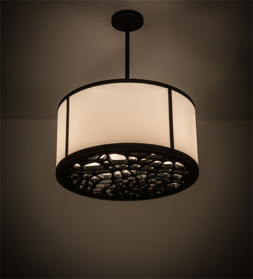 Meyda Tiffany Cilindro 162888 Pendant Light - Matte Black