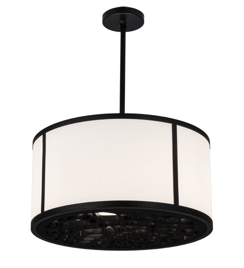 Meyda Tiffany Cilindro 162888 Pendant Light - Matte Black