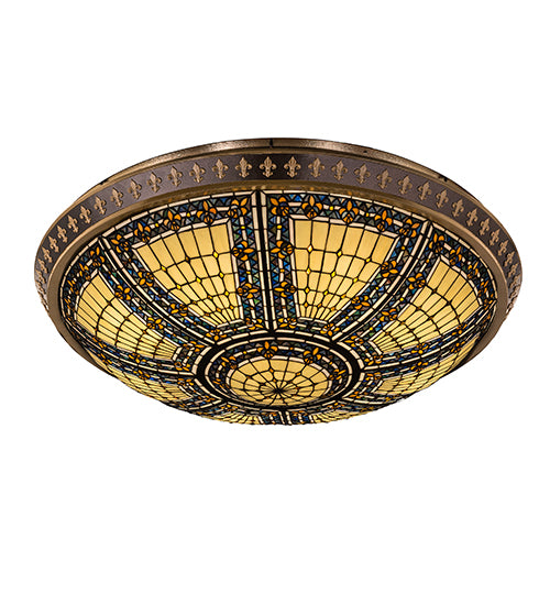 Meyda Tiffany Fleur-De-Lis 163008 Ceiling Light - Copper Vein