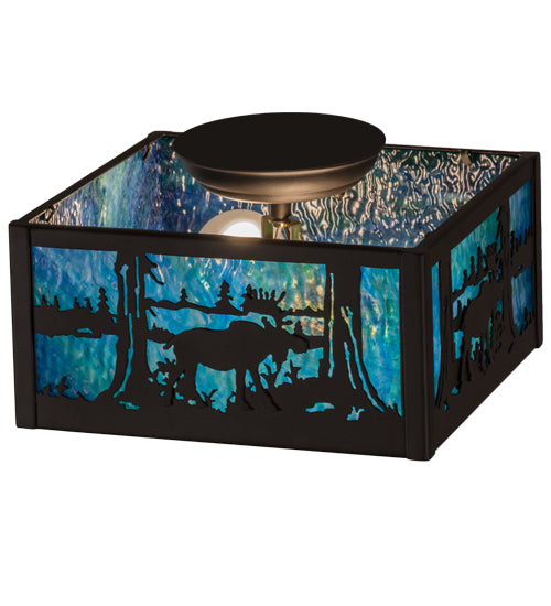 Meyda Tiffany Moose At Lake 163101 Ceiling Light - Oil Rubbed Bronze