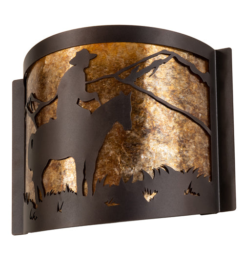 Meyda Tiffany Cowboy 163105 Wall Light - Mahogany Bronze