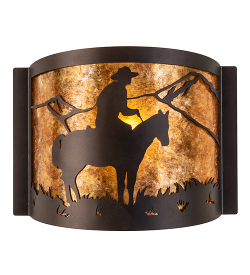 Meyda Tiffany Cowboy 163105 Wall Light - Mahogany Bronze