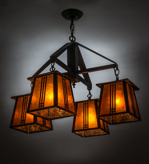 Meyda Tiffany Prairie Loft 163118 Chandelier Light - Mahogany Bronze