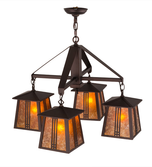 Meyda Tiffany Prairie Loft 163118 Chandelier Light - Mahogany Bronze