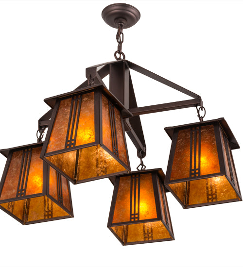 Meyda Tiffany Prairie Loft 163118 Chandelier Light - Mahogany Bronze