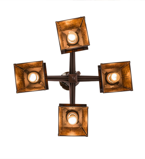 Meyda Tiffany Prairie Loft 163118 Chandelier Light - Mahogany Bronze