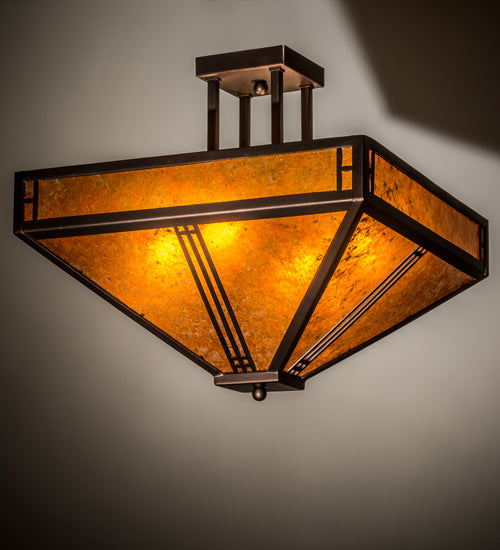 Meyda Tiffany Prairie Loft 163125 Ceiling Light - Mahogany Bronze