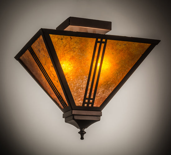 Meyda Tiffany Prairie Loft 163127 Ceiling Light - Mahogany Bronze