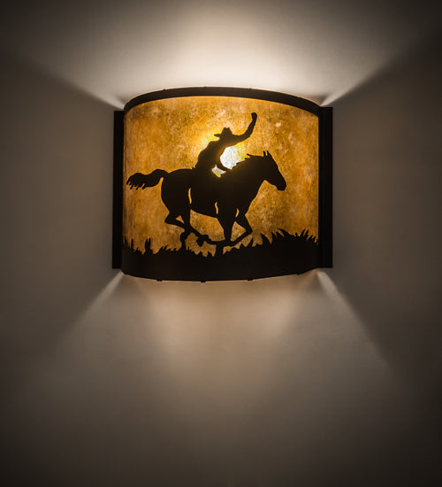 Meyda Tiffany Cowboy 163132 Wall Light - Mahogany Bronze